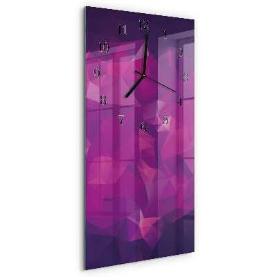 Glass wall clock vertical Pattern