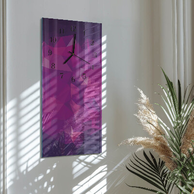 Glass wall clock vertical Pattern