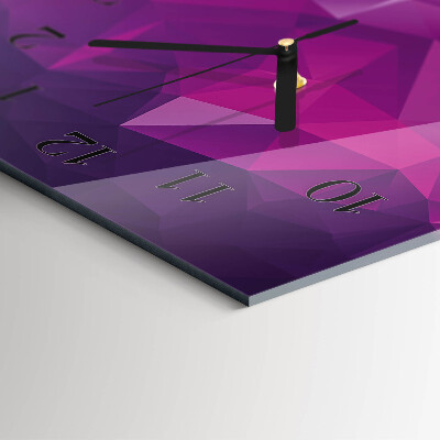 Glass wall clock vertical Pattern
