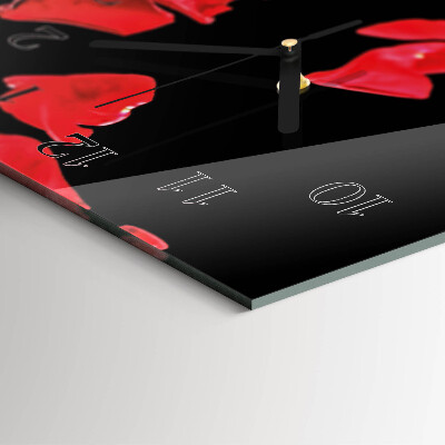 Vertical wall clock Rose petals