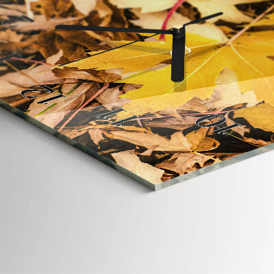 Vertical wall clock Leaves