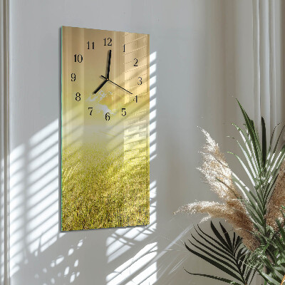Vertical wall clock Corn field