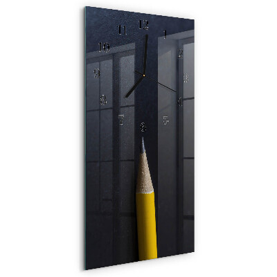Vertical rectangular wall clock Pencil