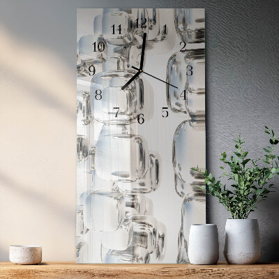 Vertical wall clock 3D cube