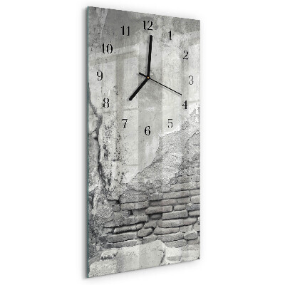Glass wall clock vertical Wall