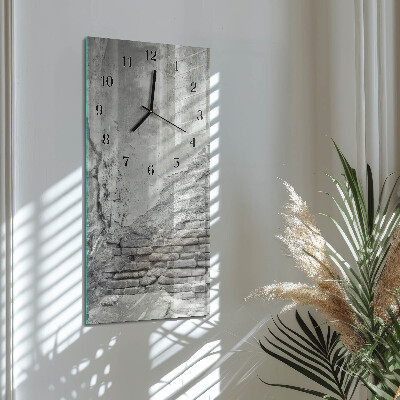 Glass wall clock vertical Wall