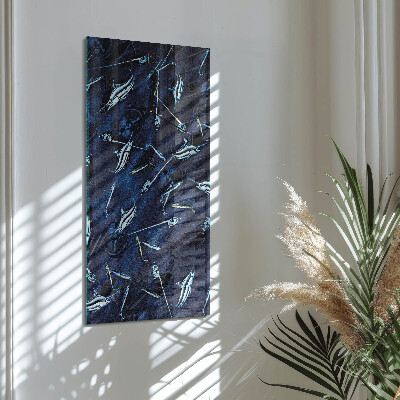 Modern vertical wall clock Fish