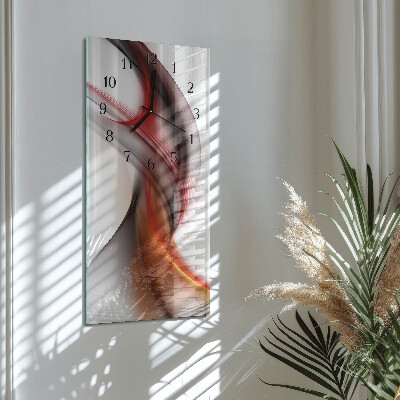 Glass clock vertical Abstract lines
