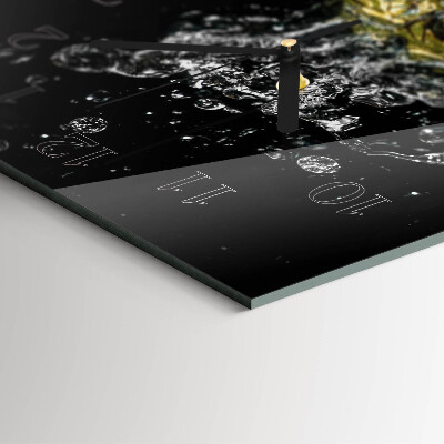 Modern vertical wall clock Fruit water