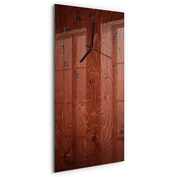 Vertical wall clock Wooden panels