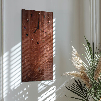 Vertical wall clock Wooden panels