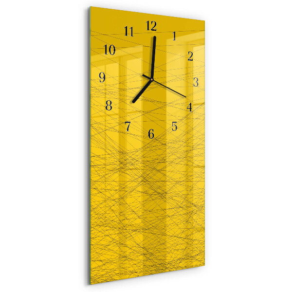 Glass clock vertical Stripes