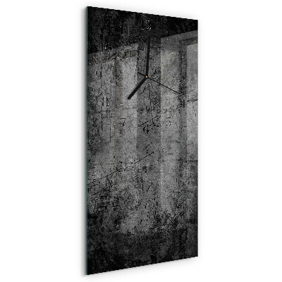 Glass wall clock vertical Pattern
