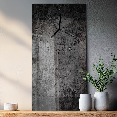 Glass wall clock vertical Pattern