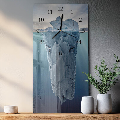 Modern vertical wall clock Glacier