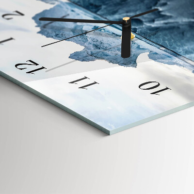 Modern vertical wall clock Glacier