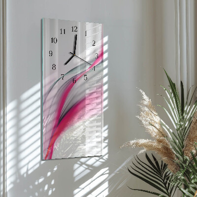 Glass wall clock vertical Abstraction
