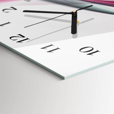 Glass wall clock vertical Abstraction
