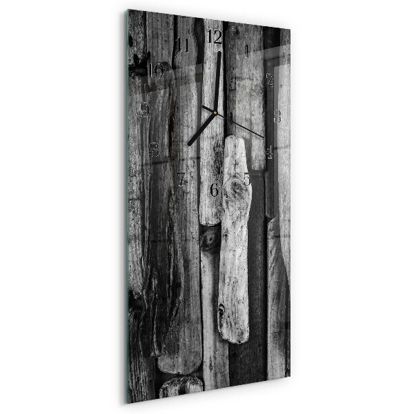 Glass wall clock vertical Boards