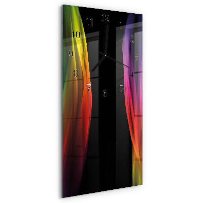 Glass wall clock vertical Abstraction
