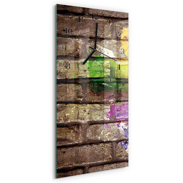 Modern vertical wall clock Brick