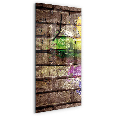 Modern vertical wall clock Brick