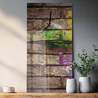 Modern vertical wall clock Brick