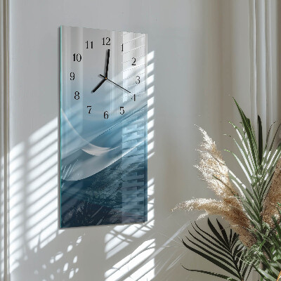 Vertical rectangular wall clock Abstraction