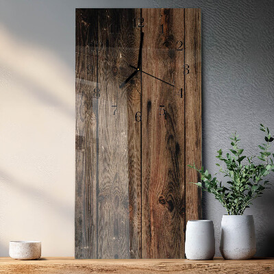 Modern vertical wall clock Wood