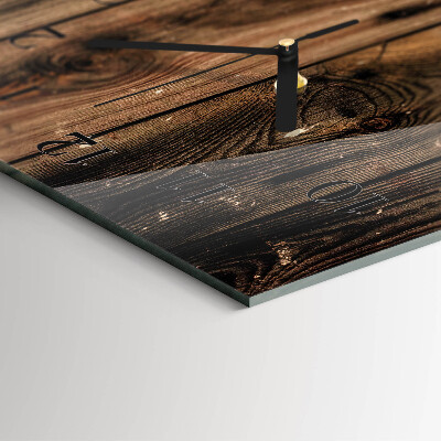 Modern vertical wall clock Wood
