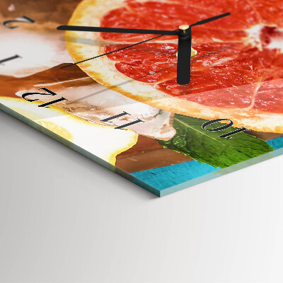 Modern vertical wall clock Grapefruit
