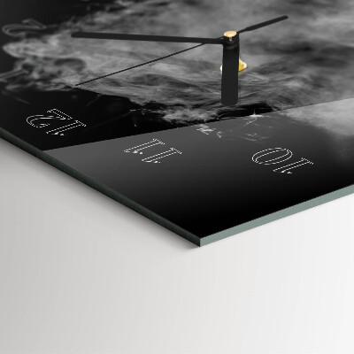 Vertical rectangular wall clock Smoke