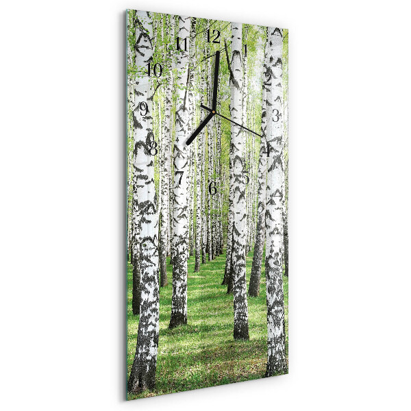 Vertical rectangular wall clock Birch