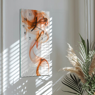 Glass wall clock vertical Pattern