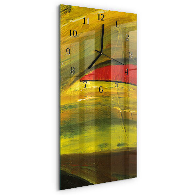 Vertical rectangular wall clock Piece