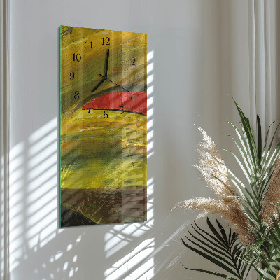 Vertical rectangular wall clock Piece