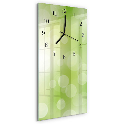 Glass wall clock vertical Pattern