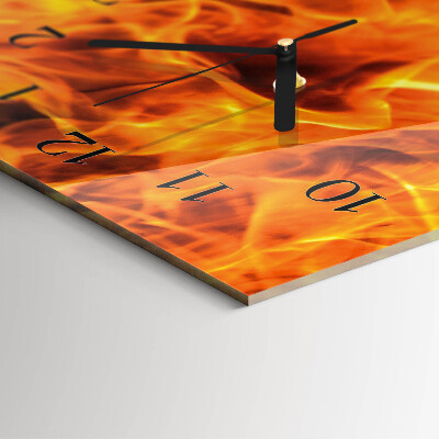 Modern vertical wall clock Fire