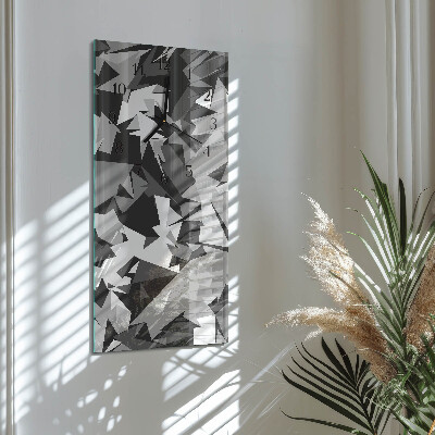 Glass wall clock vertical Pattern