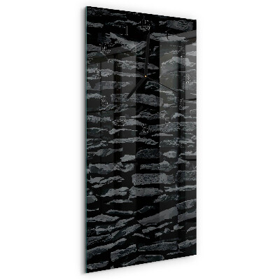 Glass clock vertical Stone wall