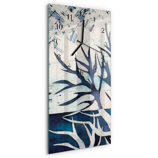 Modern vertical wall clock Branches