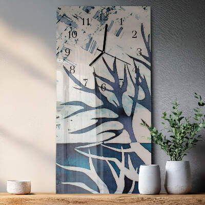 Modern vertical wall clock Branches