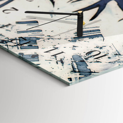 Modern vertical wall clock Branches