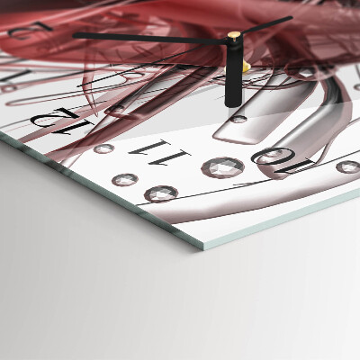 Glass wall clock vertical Chaos