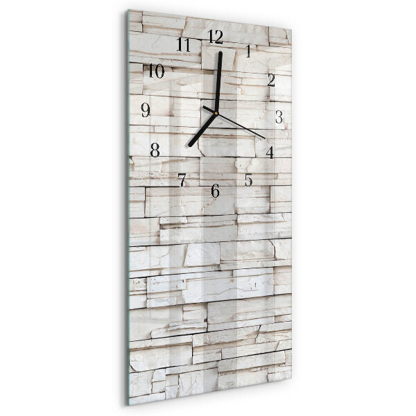 Glass wall clock vertical Clinker