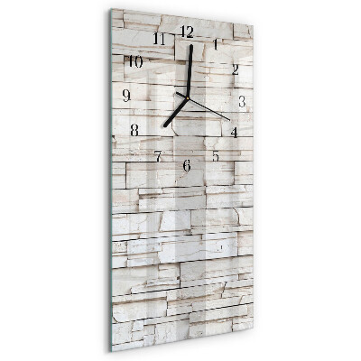Glass wall clock vertical Clinker