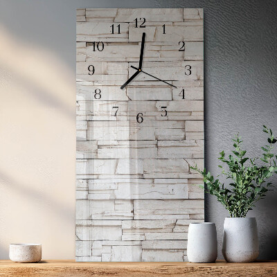 Glass wall clock vertical Clinker