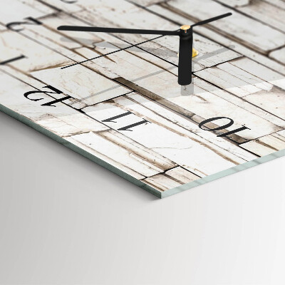Glass wall clock vertical Clinker