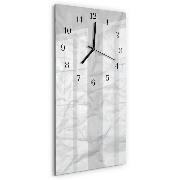 Modern vertical wall clock A sheet of paper