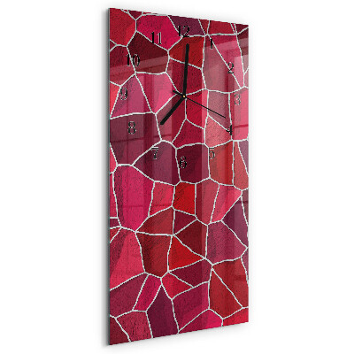 Glass clock vertical Stone pattern